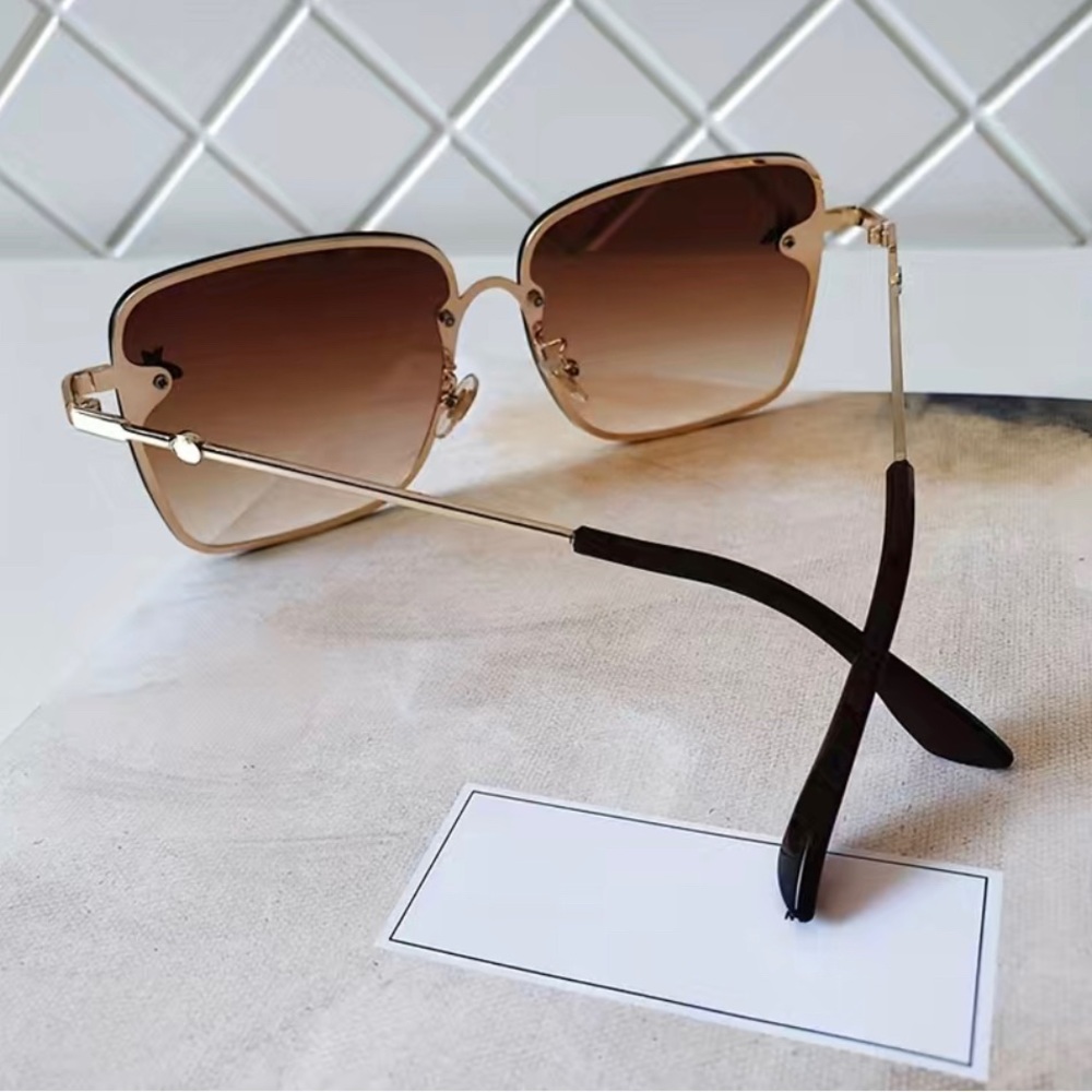 NWT-BEE SUNGLASSES IN BROWN AND BLACK - Picture 3 of 6